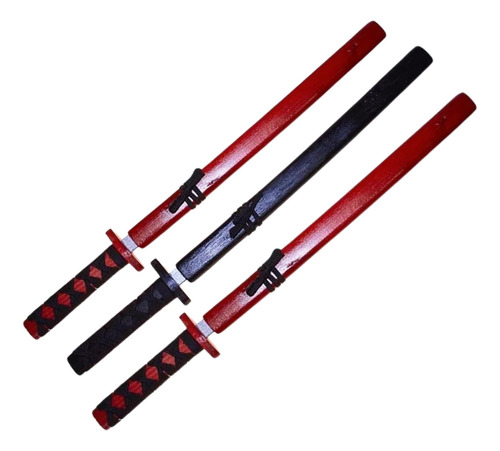 Pack 3 Katana Japonesa Madera Entrenamiento 73cm - Norplat