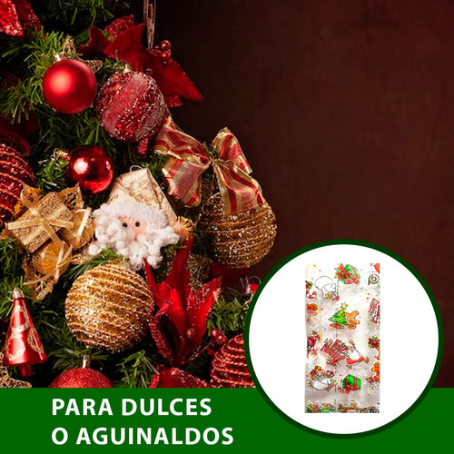 Bolsas Para Dulces Navidad Aguinaldos 100 Piezas