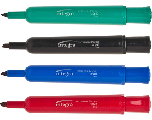 Paquete Marcador Plumon Integra 4 Piezas