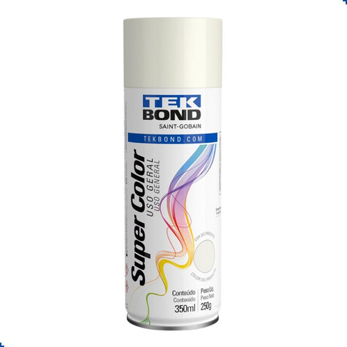 Tinta Aerosol Branco Brilhante Uso Geral 350 Ml/250g Tekbond