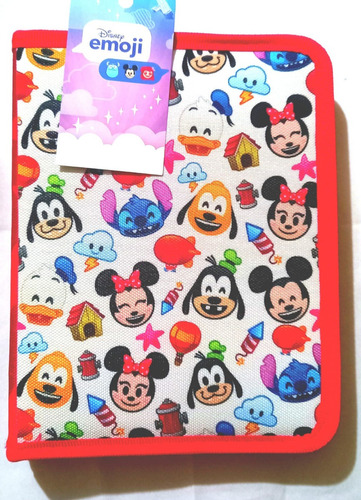 Cartuchera Emoji Disney  - Tela - Nena Niño Unisex Infantil