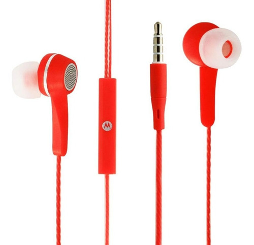 Auricular Motorola Headphones Pace 105 Jack 3.5 Liviano Color Rojo