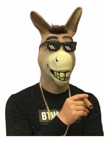 Divertida Máscara Cabeza Látex Burro For Fiesta