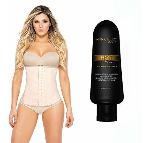 Ann Chery Waist Trainer And Shaper - Black 3 Hook Latex (xxx