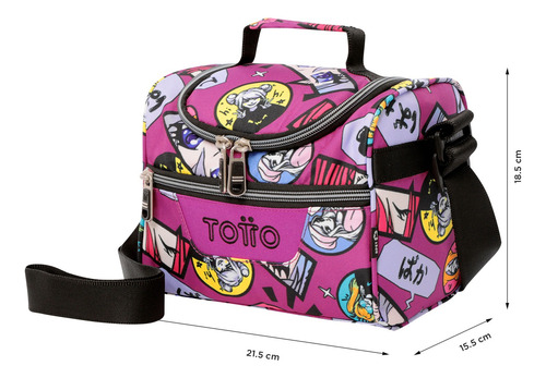 Totto Combo Mochila, Lonchera Y Lapicera - Set Kit Escolar A Chicas Anime
