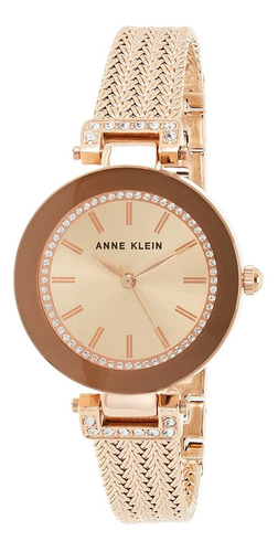 Reloj Mujer Anne Klein Ak-1906rgrg Cuarzo Pulso Oro Rosa En 