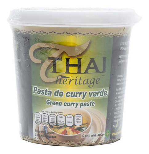 Pasta De Curry Verde Thai Heritage Tailandia 400 G