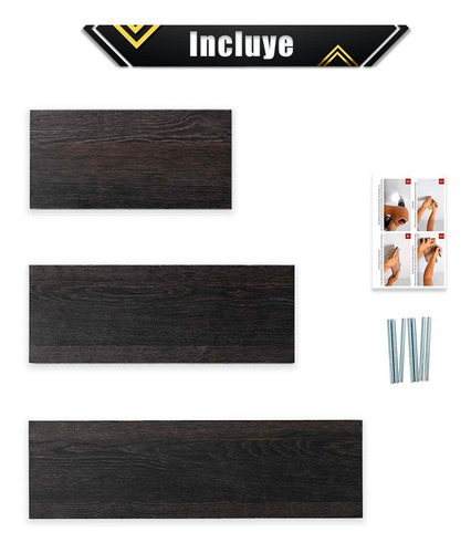 Imagen 7 de 10 de 3 Repisas Flotantes Modernas Minimalistas Melamina Mixtas