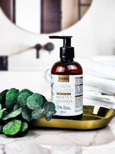 Jabón Liquido Suave Para Cara Y Cuerpo Con Menta Y Lavanda