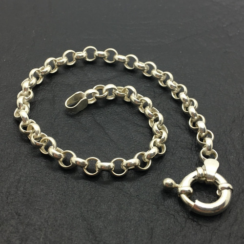 Pulsera Rolo Plata 925 Dije Balanza Justicia Abogada (h9)