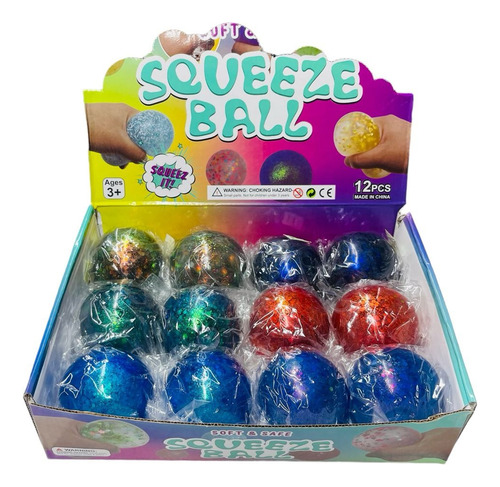 Caja Squishy Pelota X12 Squeeze Ball Fidget Toys Souvenir