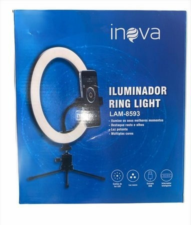 Imagem 3 de 3 de Luminaria Ring Light Anel De Luz 8 Pol 18cm Lam-8593 Inova