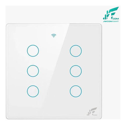 Interruptor Inteligente 6 Botoes Touch 4x4 Wifi Alexa Tuya