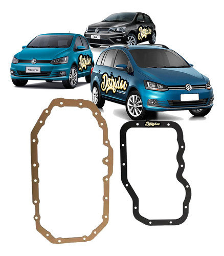 Kit X2 Juntas Carter Vw Fox Suran Gol Trend Voyage Sup+infer