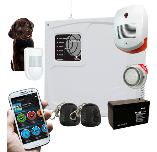 Kit Alarma Casa Gsm-1 Sensor Pet-controles-sirenas-batería 