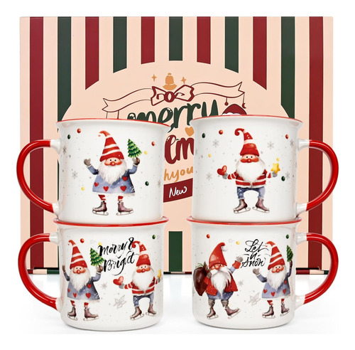 Tazas De Navidad Homlouue, Set De 4 Tazas De Navidad, Tazas