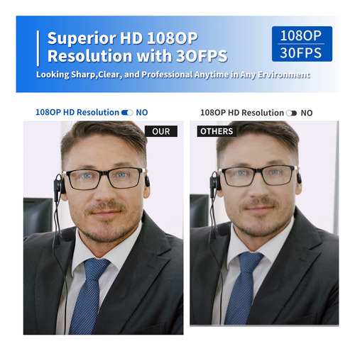 Cámara Web 1080p Usb Marca Y Modelo No Especificados Negro