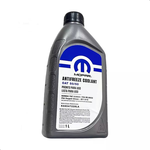 Kit 6 Anticongelante Liquido De Arrefecimento Mopar 1 Litro