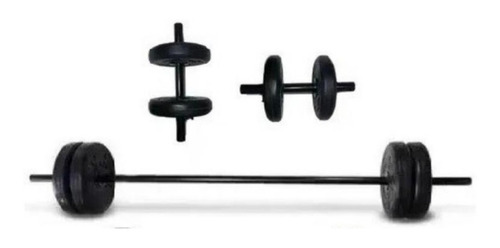 Kit De Pesas 80lbs., Ajustables (barra Y Par De Mancuernas)