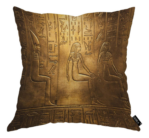 Ekobla Funda De Almohada Con Jeroglíficos Egipcios, Símbolo 