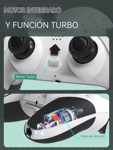 Mando inalámbrico con vibración compatible con PS4. Funciones completas.