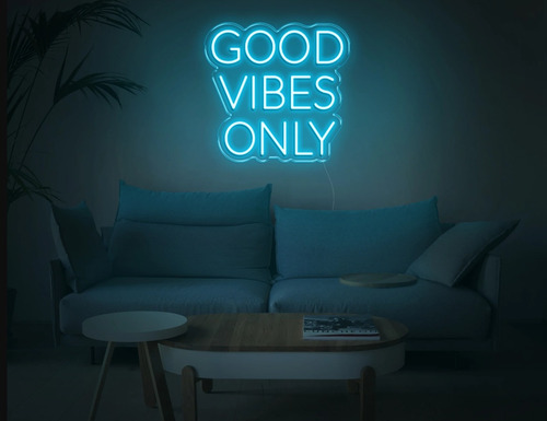 Letrero Led Neón Good Vibes Negocio Decoracion Interior