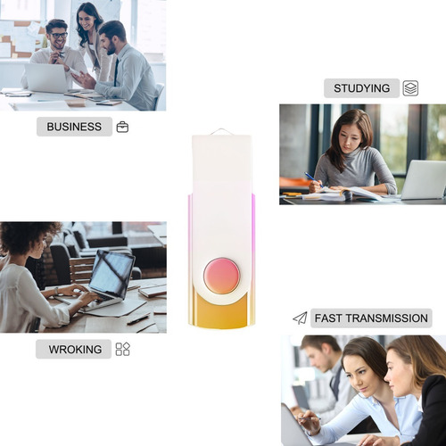 Paquete De 5 Tarjetas De Memoria Usb 2.0 De 32 Gb Con Degrad