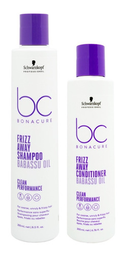 Schwarzkopf Bc Frizz Away Shampoo + Acondicionador Pelo 6c