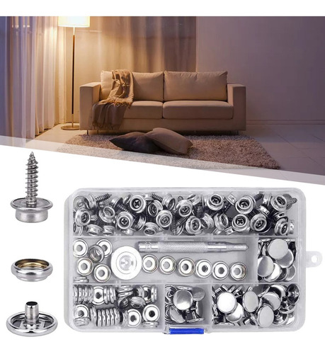 Imagen 4 de 11 de Kit De Sujetadores A Presión De Acero Inoxidable 150 Para