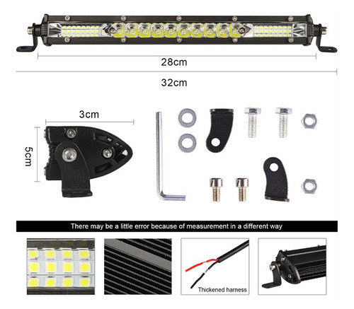 - Barra De Luz Led De 12 Pulgadas, Luces Led De Techo, 12