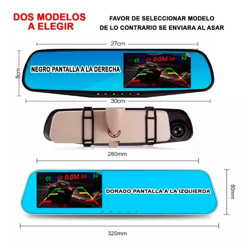 Espejo Retrovisor Con Camara Y Sensor Proximidad Hasta 32gb 1080p