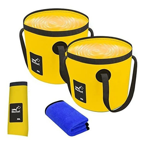 Oddier 2 Pack Collapsible Cojín Portátil 5 Gallon, Sl9zl