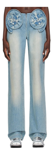 Tendencia Moda Jeans 2024 Nuevo Patchwork Jeans Recto