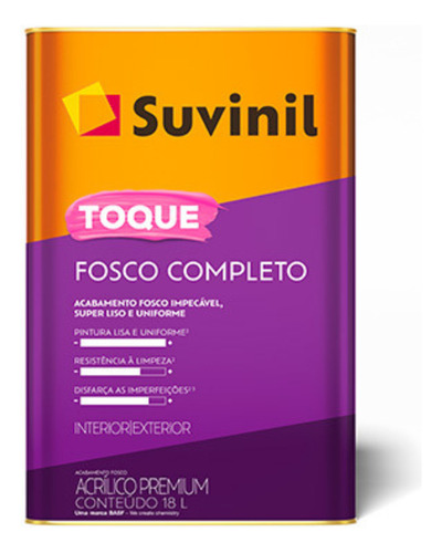 Tinta Toque Fosco Completo Varias Cores 18l Suvinil
