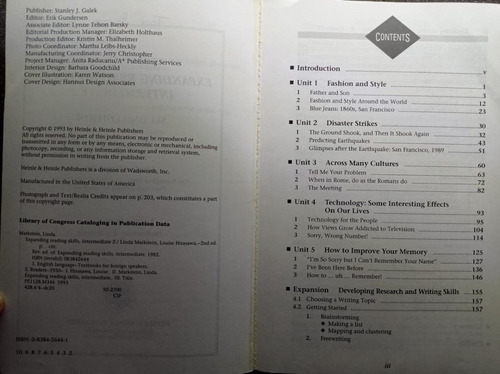 Expanding Reading Skills Intermediate 2 Snd Edition (Usado)