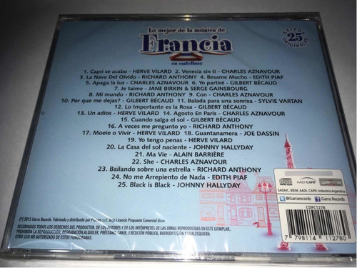 La Mejor Música De Francia En Castellano Cd Nuevo Cerrado