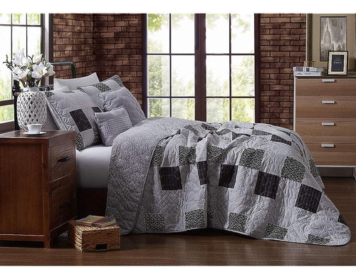 Avondale Manor Evangeline 5 Pc Reversible Impreso Patchwork 