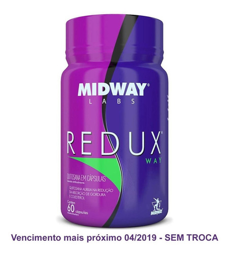 Redux Way Quitosana Em Cápsulas - Glamour 60 Caps - Midway