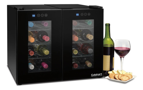 Nevera Vinera Reserva Cuisinart Dual 16 Botellas Vino Táctil