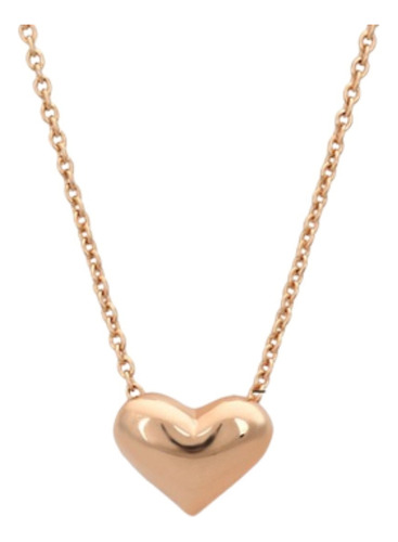 Collar Corazón Cristal  Mujer  Bañado Oro18k  Joyeria Gold