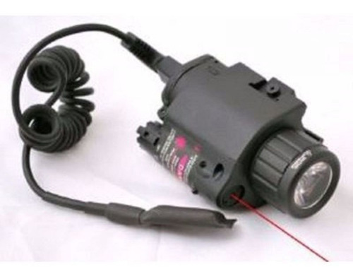 Imagen 2 de 6 de Linterna Led Tactica Laser Tac Shilba Universal Picatinny