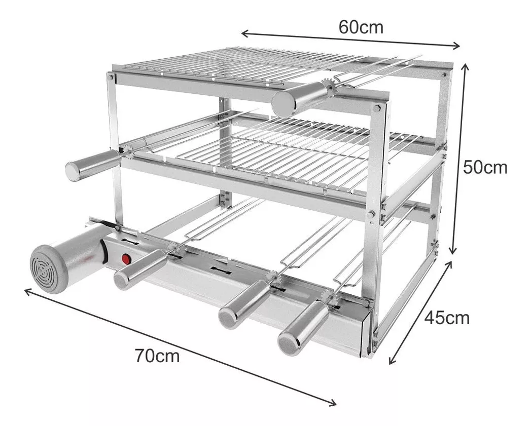 Segunda imagem para pesquisa de gira grill 4 espetos