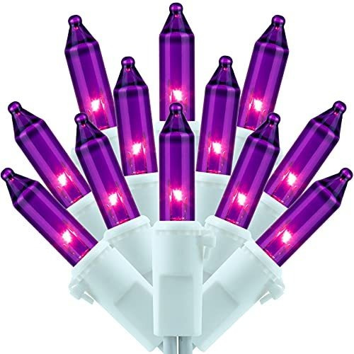 Luces Navideñas Incandescentes De Color Púrpura, 66 P...