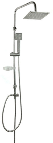 Barral Columna Ducha Acero Inox Rectangular C/ Teléfono Mweb