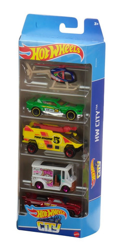 Pack Set 5 Hot Wheels City Coleccion