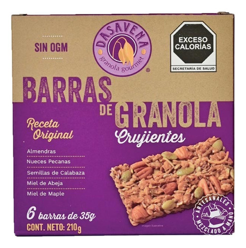 Dasavena Barras De Granola Receta Original 210 Gr
