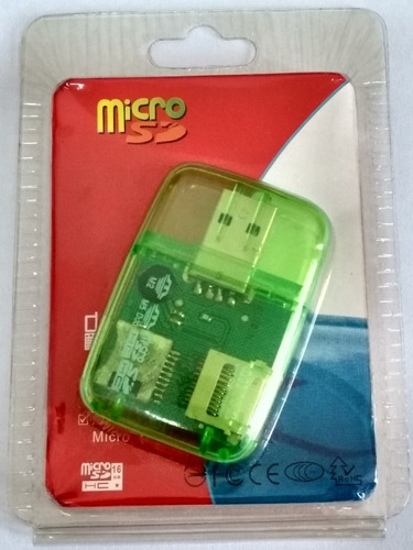 Imagem 5 de 6 de Leitor Usb Cartão De Memória Micro Sd / Sdhc / M2 / M5 Duo
