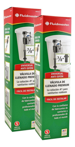 Kit 2 Válvulas Para Sanitario Premium Wc Fluidmaster 400a133