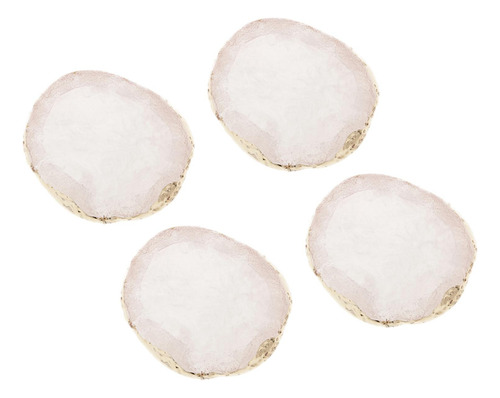 4x Faux Agate Resin Slice Drink Coaster Display Pad