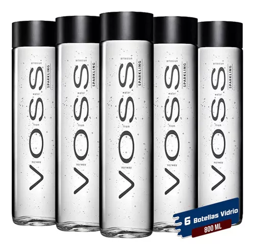 Agua Mineral - Sparkling - Voss 800 Ml - 6 Pack Vidrio